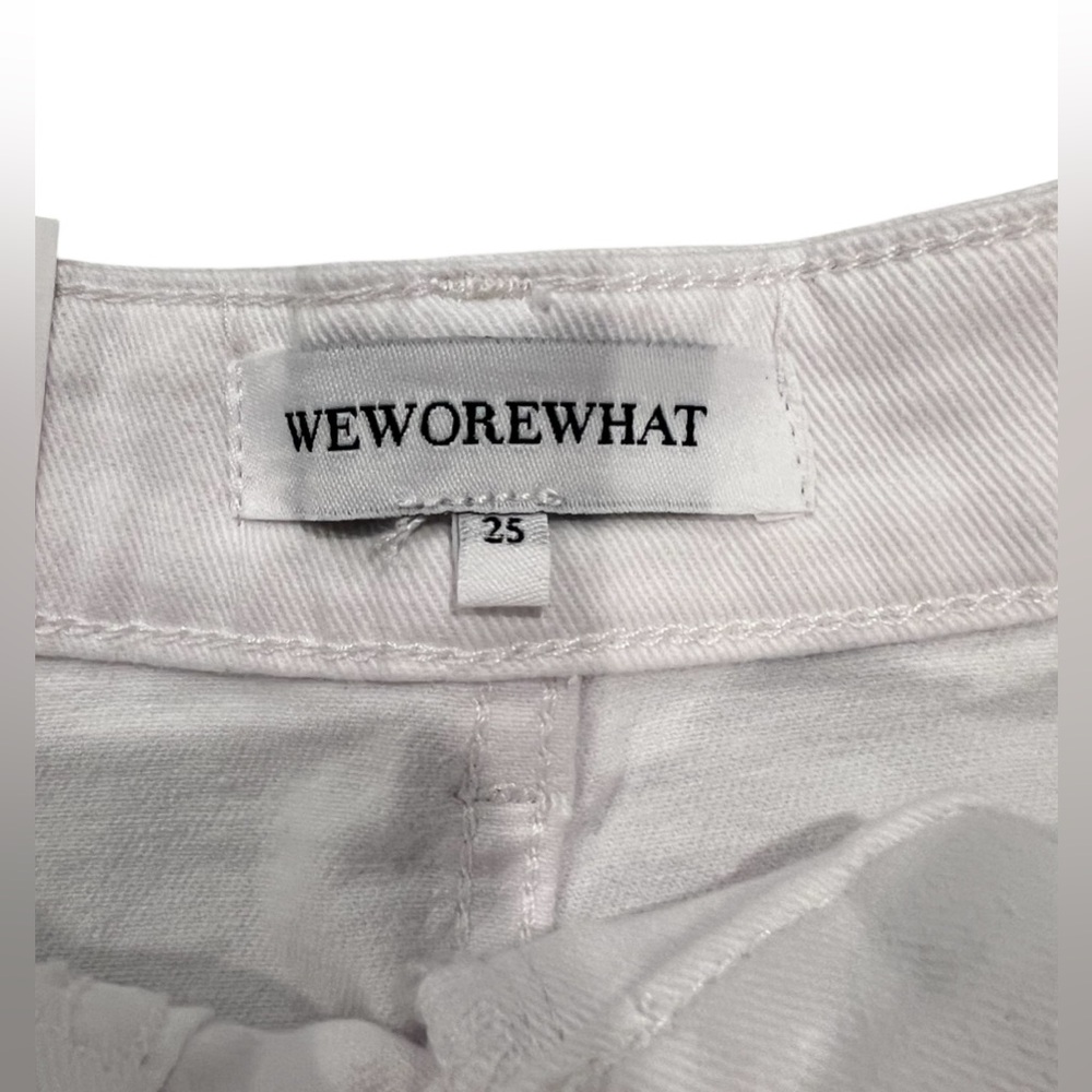 We Wore What White Denim Flare Short - Picture 7 of 8